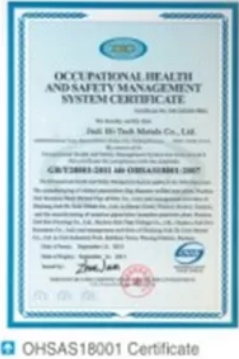 ISO 9001:2015 Quality Management System Certificate