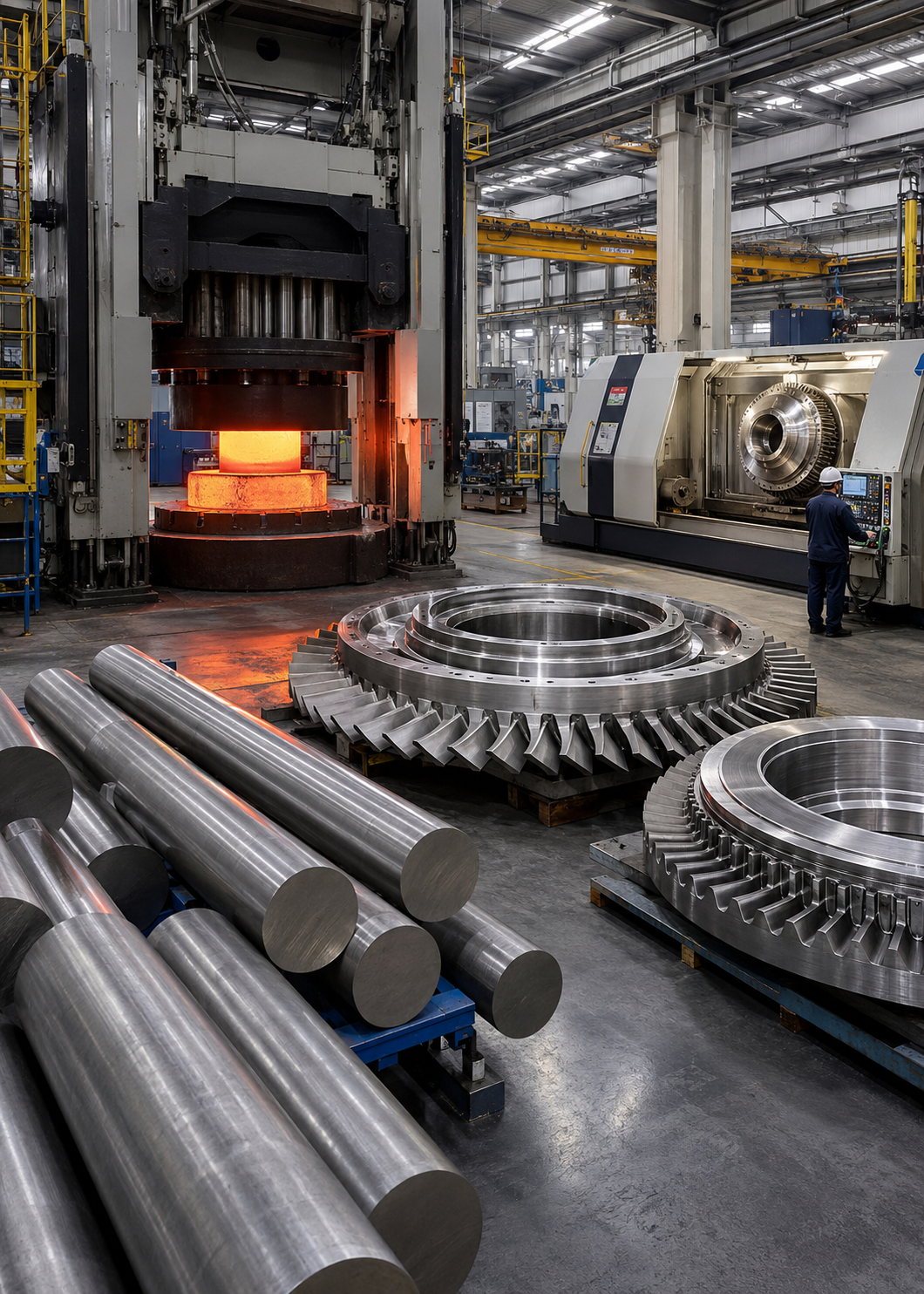 Aerospace engine components made from titanium alloy bars