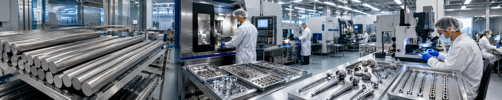 Medical grade titanium bars for implant manufacturing