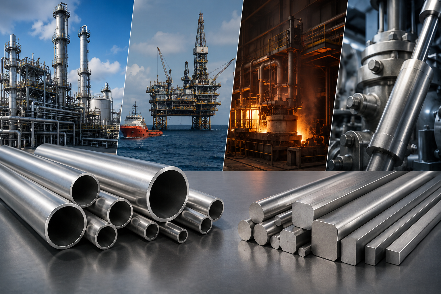 Nickel alloy material selection for different industrial applications