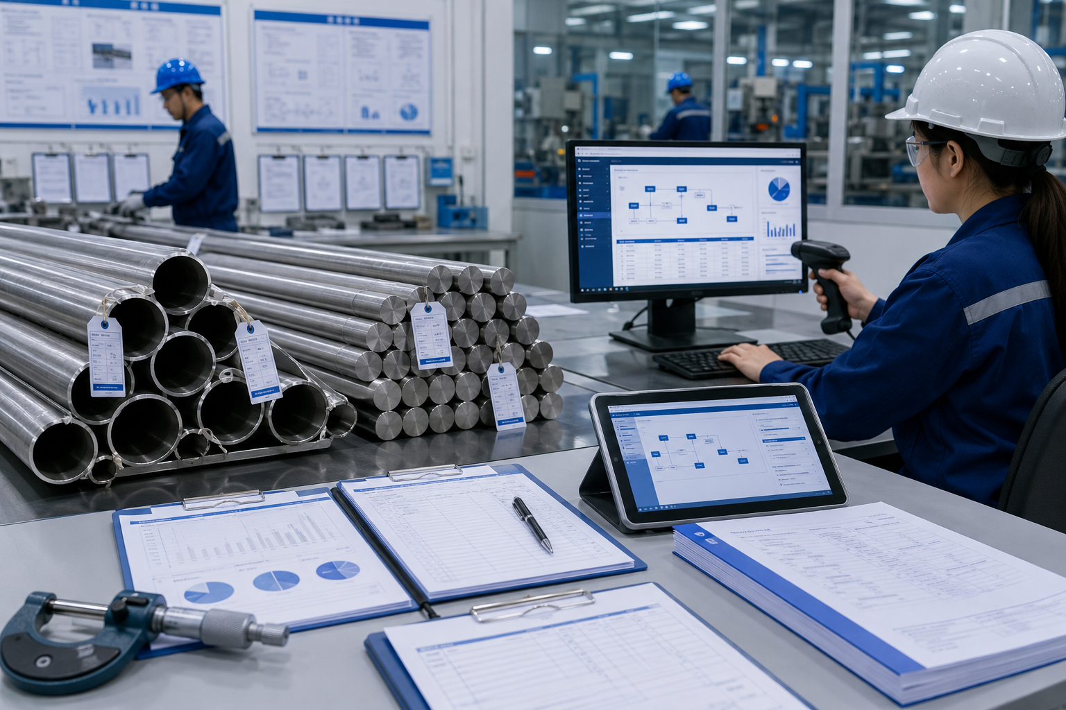 Nickel alloy traceability certificates and quality control documents